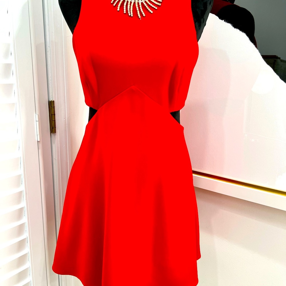 Express Red Cocktail Dress, Size 8 - Picture 2 of 7